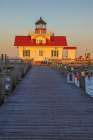 USA-North Carolina-Manteo Sunset on the Roanoke Marshes Lighthouse Art Print